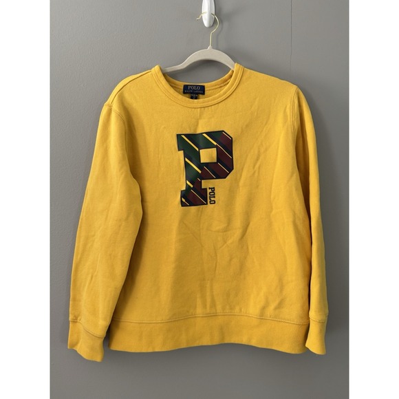 Polo Ralph Lauren Other - Men's Polo Ralph Lauren Letterman P Patch Sweatshirt Yellow Sz XL
